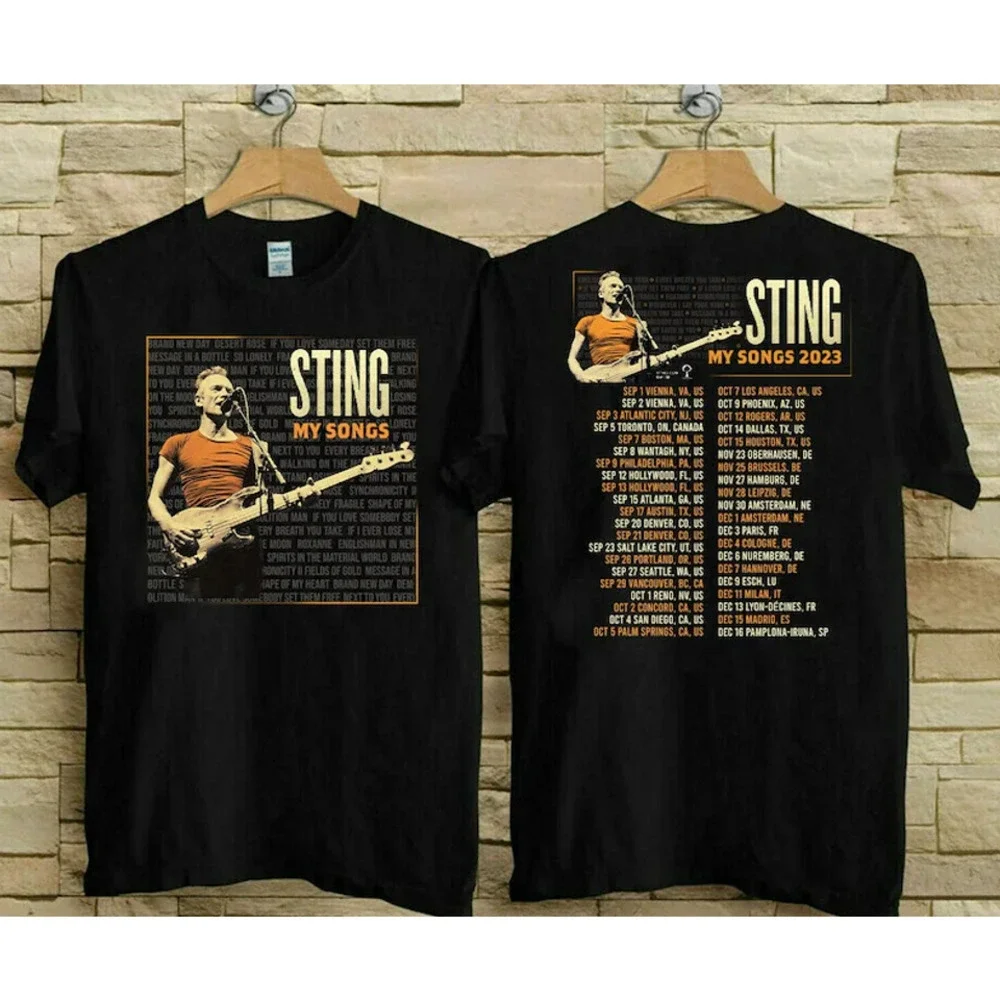 Sting My Songs World Tour 2 Sided Classic Rock Concert Unisex T-Shirt